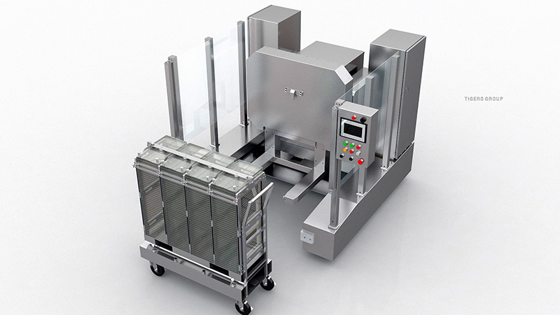 Fully Automatic Tray Washer Animation